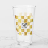 Elegant Gold Square Glass Cup Glas (Achterkant)