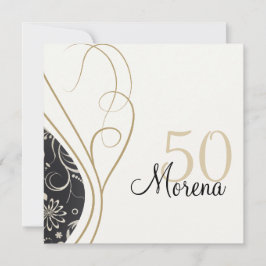 Elegant Gold Square Invitation Kaart