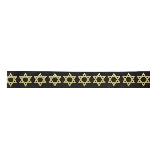 Elegant Gold Star van David - Hanukkah Satin Ribbo Lint (Voorkant)