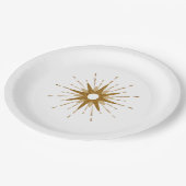Elegant Gold Starburst Papieren Bordje (Gekanteld)