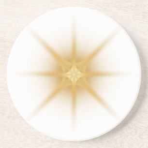 Elegant Gold Starburst Stone Onderzetter Round