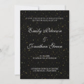 Elegant Gold Stars-Wedding Invitations Kaart (Voorkant)