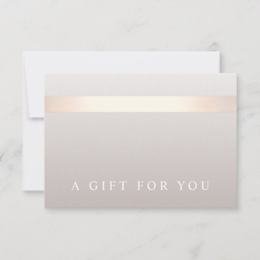 Elegant Gold Stripe Cadeaubon Kaart (Voorkant)