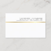 Elegant Gold Stripe Design Professional Chic Plain Visitekaartje (Achterkant)
