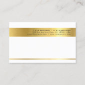 Elegant Gold Striped Design Trendy Modern Plain Visitekaartje (Achterkant)