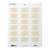 Elegant Gold Sun Mandala Design Etiket (Full Sheet)