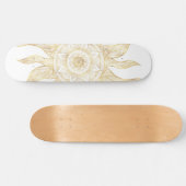Elegant Gold Sun Mandala Design Skateboard (Horizontaal)