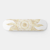 Elegant Gold Sun Mandala Design Skateboard (Horizontaal)