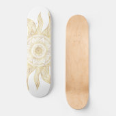 Elegant Gold Sun Mandala Design Skateboard (Voorkant)