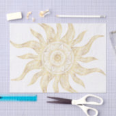 Elegant Gold Sun Mandala Design Tissuepapier (Craft)