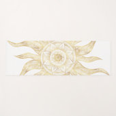 Elegant Gold Sun Mandala Design Yogamat (Voorkant (horizontaal))