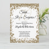 Elegant Gold Surprise 70th Birthday Invitation (Debout devant)