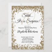 Elegant Gold Surprise 70th Birthday Invitation (Devant)