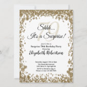 Elegant Gold Surprise 79th Birthday Invitation (Devant)