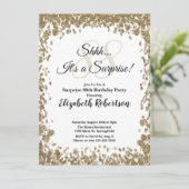 Elegant Gold Surprise 88th Birthday Invitation (Debout devant)