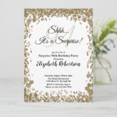 Elegant Gold Surprise 94th Birthday Invitation (Debout devant)