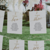 Elegant Gold Tabel Nummer 3 Zitkuur Kaart