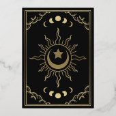 Elegant Gold Tarot Card Mariage Photo Invitation (Verso)