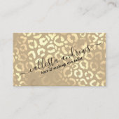Elegant Gold Taupe Leopard Cheetah Animal Print Visitekaartje (Voorkant)