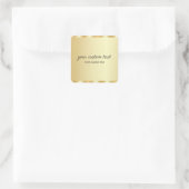 Elegant Gold Template Handwritten Your Custom Text Vierkante Sticker (Tas)
