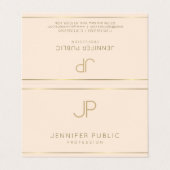 Elegant Gold Text Modern Professional Simple Plain Visitekaartjes (Buitenkant ongevouwen)