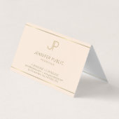 Elegant Gold Text Modern Professional Simple Plain Visitekaartjes (Achterkant)