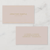 Elegant Gold Text Moderne Sjabloon Eenvoudig ontwe Visitekaartje (Voorkant / Achterkant)