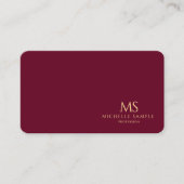 Elegant Gold Text Monogram Luxury Premium Silk Visitekaartje (Voorkant)