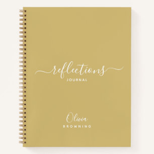 Elegant Gold Tone Reflections Journal Notitieboek