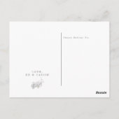 Elegant Gold-Touch Silver-Grey Wedding Hartelijk d Briefkaart (Achterkant)
