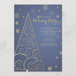 Elegant Gold Tree-kerstfeest Kaart