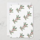 Elegant Gold-Trimmed Holiday Wedding Invitation Kaart (Achterkant)