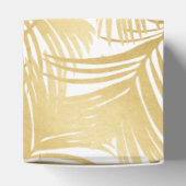 Elegant Gold Tropical Palm Leaves Bedankdoosjes (Bovenkant)