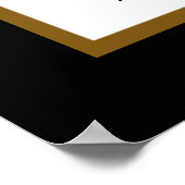 Elegant Gold Tropical Palm Wedding Seding Chart Poster (Hoek)