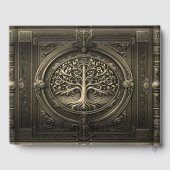 Elegant Gold Vintage Look Livre d'invités (Verso)