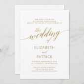 Elegant Gold | Voornaam het huwelijk van Kaart (Voorkant / Achterkant)