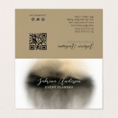 Elegant Gold Waterverf Elliptisch Abstract gevouwe Visitekaartjes (Buitenkant ongevouwen)