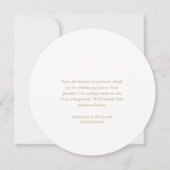 Elegant Gold Weddenschap Hartelijk dank Kaart (Achterkant)