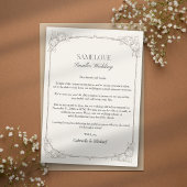 Elegant Gold Wedding Aankondiging Downsize Apology