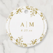 Elegant Gold Wedding Bedankjes Labels (Voorkant)