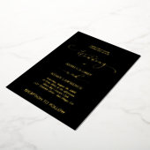 Elegant Gold  Wedding  Custom Folie Uitnodiging (Gedraaid)