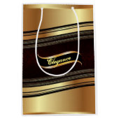 Elegant Gold Wedding Groomsmen Gift Bag Medium Cadeauzakje (Voorkant)