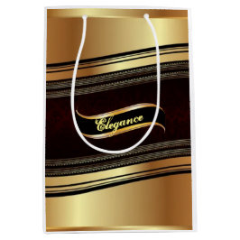 Elegant Gold Wedding Groomsmen Gift Bag Medium Cadeauzakje