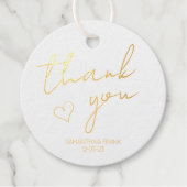 Elegant Gold Wedding Hartelijk dank Bedankjes Labels (Voorkant)