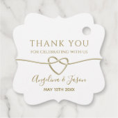 Elegant Gold Wedding Hartelijk dank Bedankjes Labels (Achterkant)