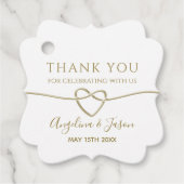 Elegant Gold Wedding Hartelijk dank Bedankjes Labels (Voorkant)