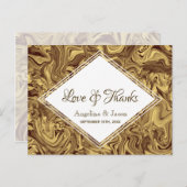 Elegant Gold Wedding Hartelijk dank Briefkaart (Voorkant / Achterkant)