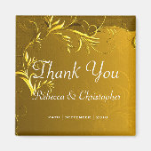Elegant Gold Wedding Hartelijk dank Magneet (Voorkant)