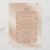 Elegant Gold Wedding Invitation Kaart (Voorkant / Achterkant)