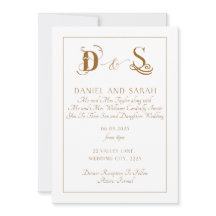 Elegant Gold Wedding Invitation